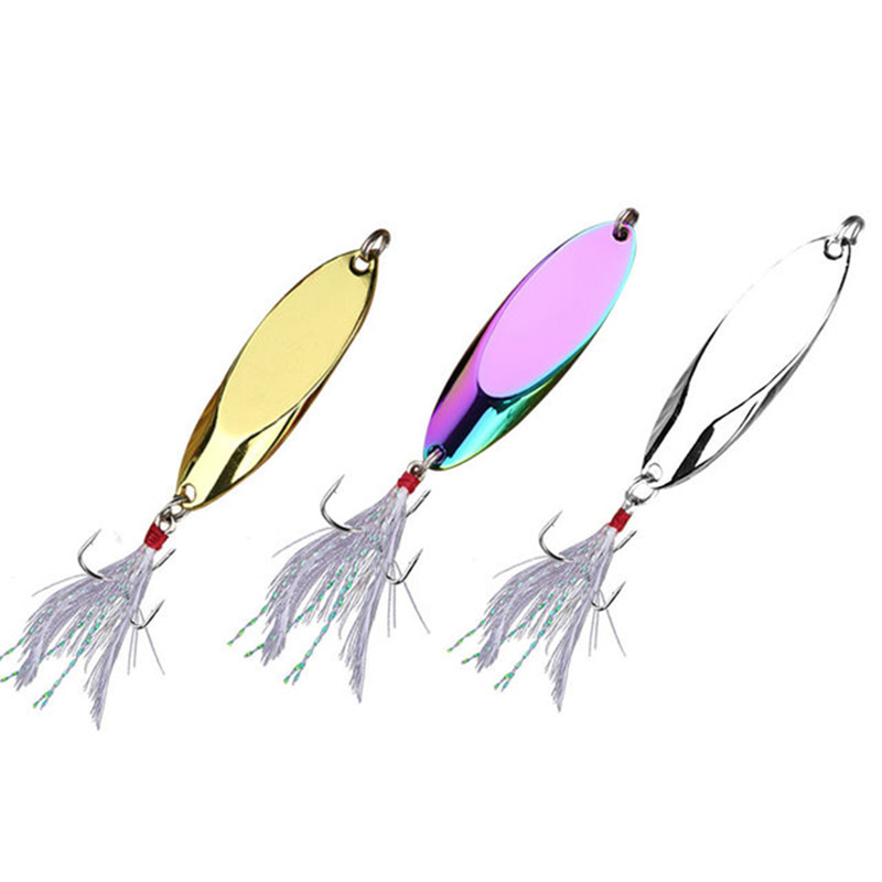 1pc 2.5g-35g Metal Spoon Lure  - Fishing Hook Treble review and price