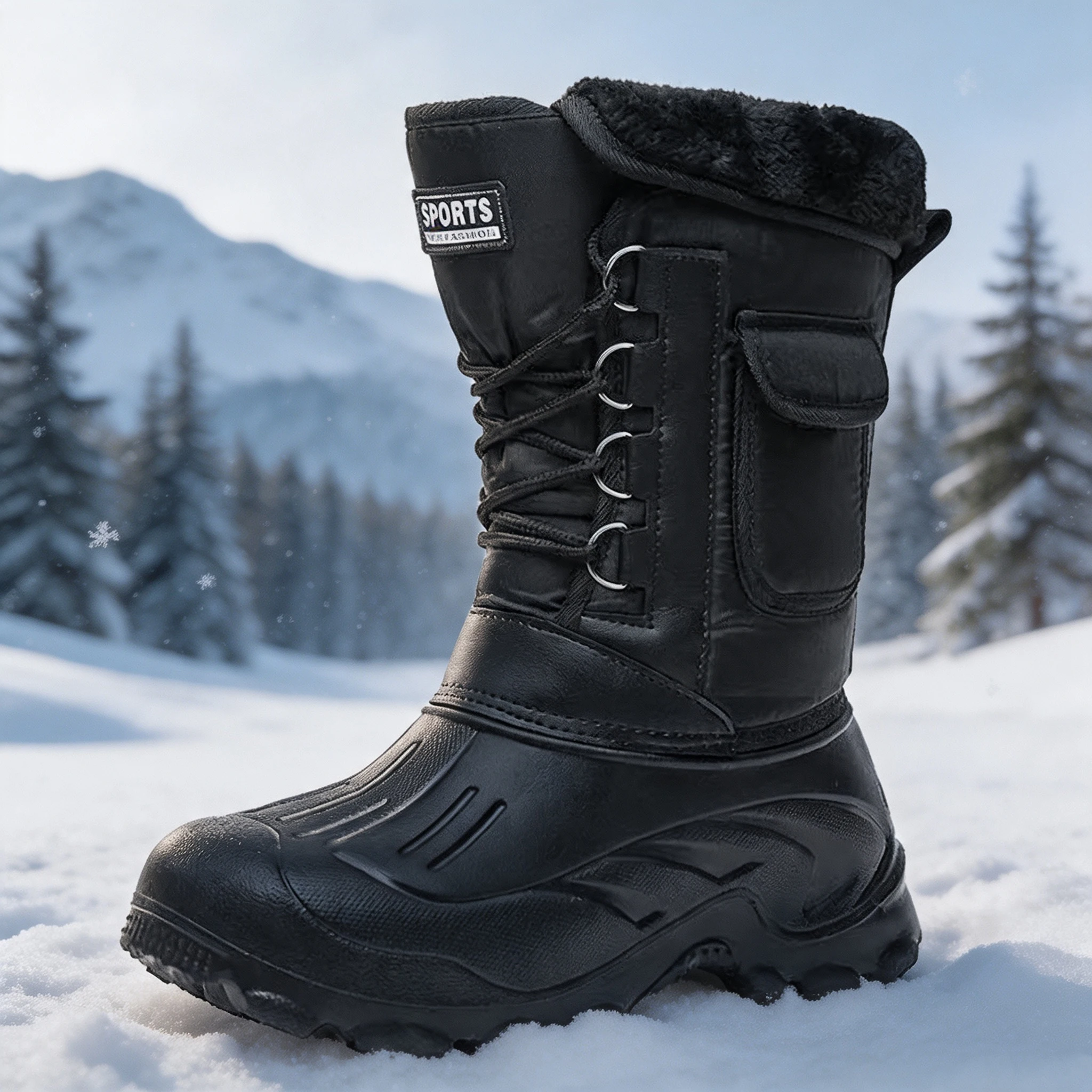 Men Winter Snow Boots Outdoor  - Fishing Hook review and price