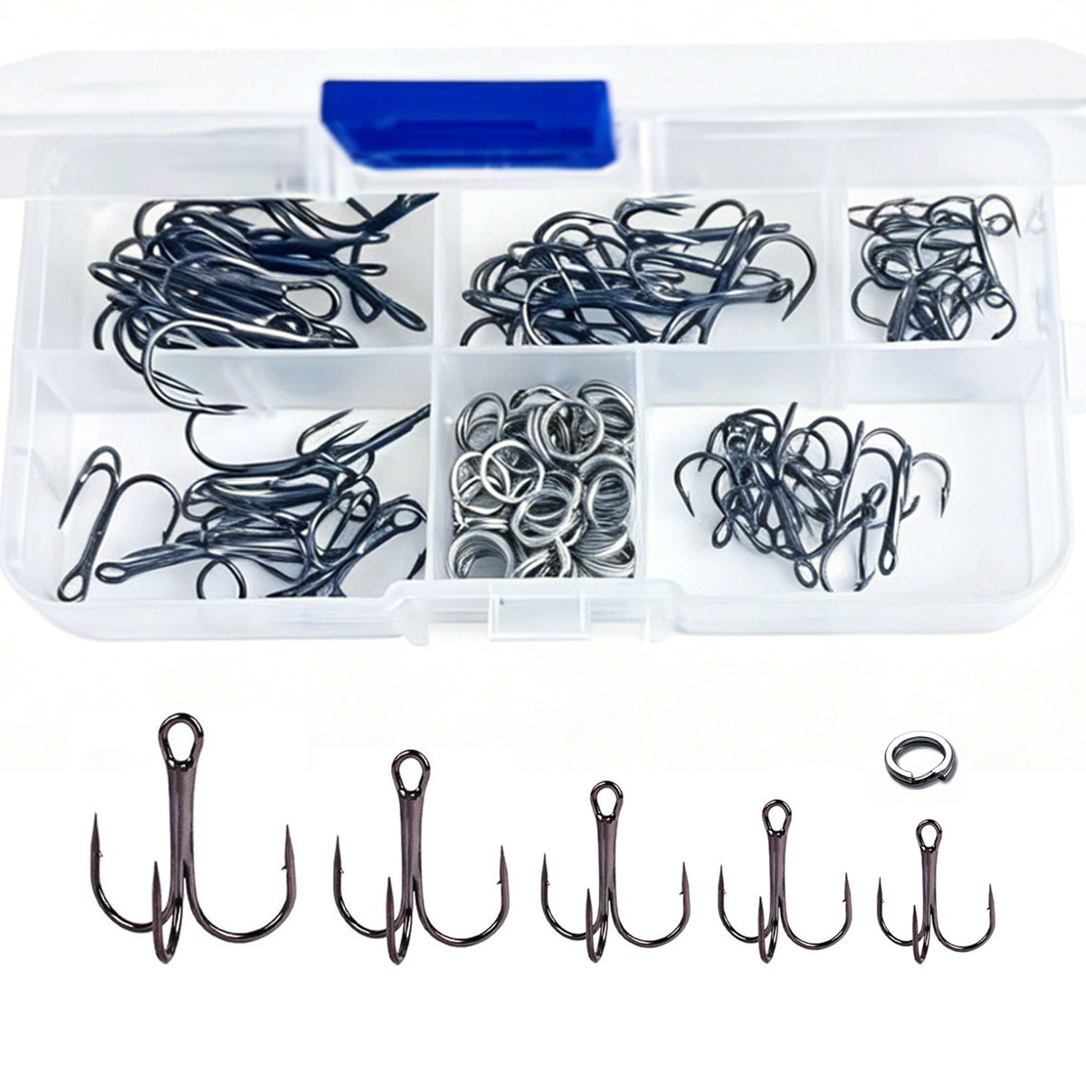50/100pcs/box Fishing Treble H - Fishing Hook Circle review and price