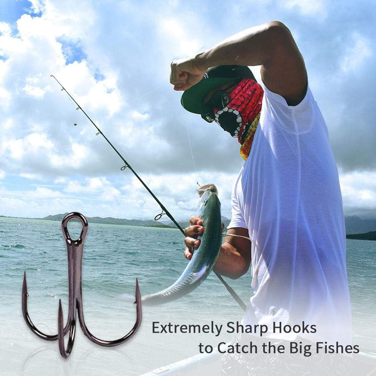 50/100pcs/box Fishing Treble H - Fishing Hook Circle review and price