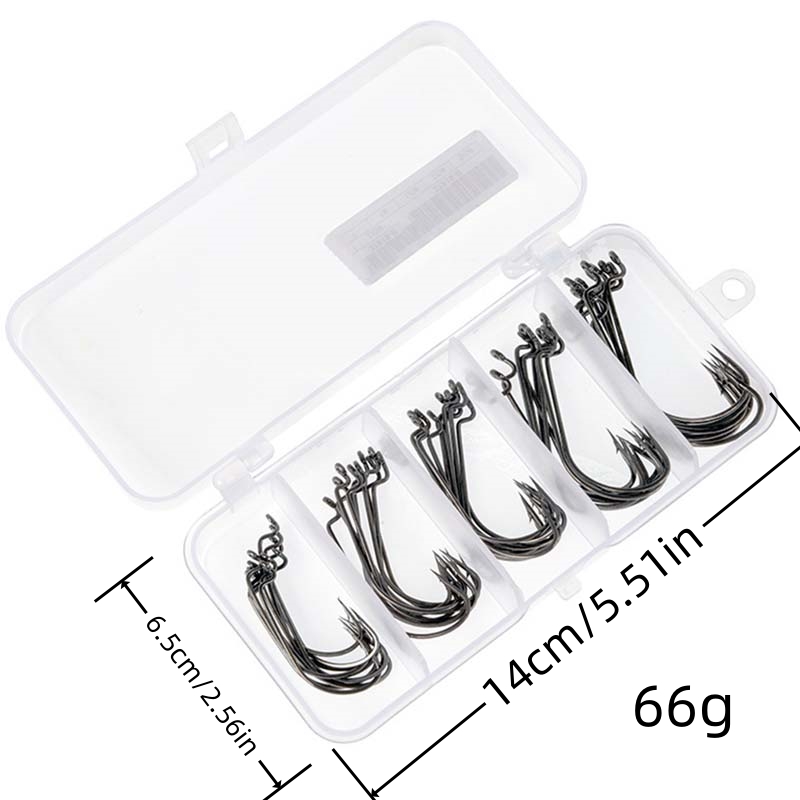 50Pcs/Box High Carbon Steel Fi - Fishing Hook Offset review and price